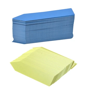 

200 Pcs Plastic Plant Seed Labels Pot Marker Nursery Garden Stake Tags 10cm X 2cm (Blue & Yellow)