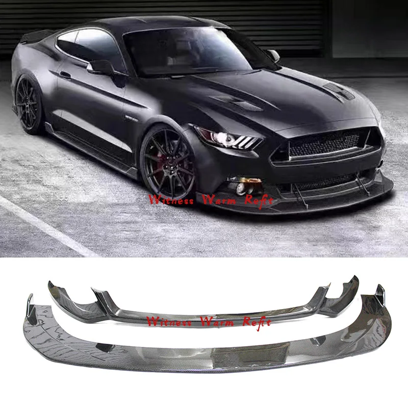 Спойлер переднего бампера для Ford Mustang 2015 2016 2017 FRP передняя лопата из углеродного