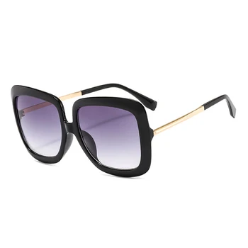 

2020 New Polarized Oversized Sunglasses Women Brand Design Fashion Big Frame Retro Black Women Glasses UV400 gafas de sol mujer