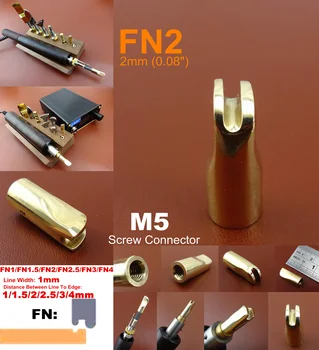 

1pc FN2 Leather Craft Electric Edge Crease Edging Creasing Machine Soldering Iron Replace Head Tip Edger Creaser Tool M5 Screw