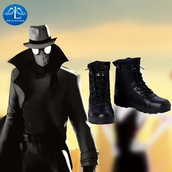 

MANLUYUNXIAO Spiderman Noir Costplay Short Boots Short Boots SpiderMan Into the Spider Verse Shoes for Male Halloween Costume