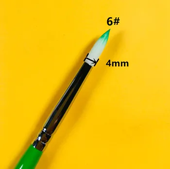 

6# Bold Brushes Dental Lab Porcelain Brush Pen Enamel Nylon Hear Metal Ceramic Green Handle