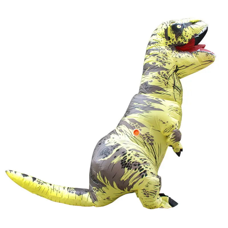 Косплей Хэллоуин Взрослый размер Надувной Динозавр талисман костюм костюмы игра взрослый наряд Пасхальный наряд подарки на день рождения - Цвет: Цвет: желтый