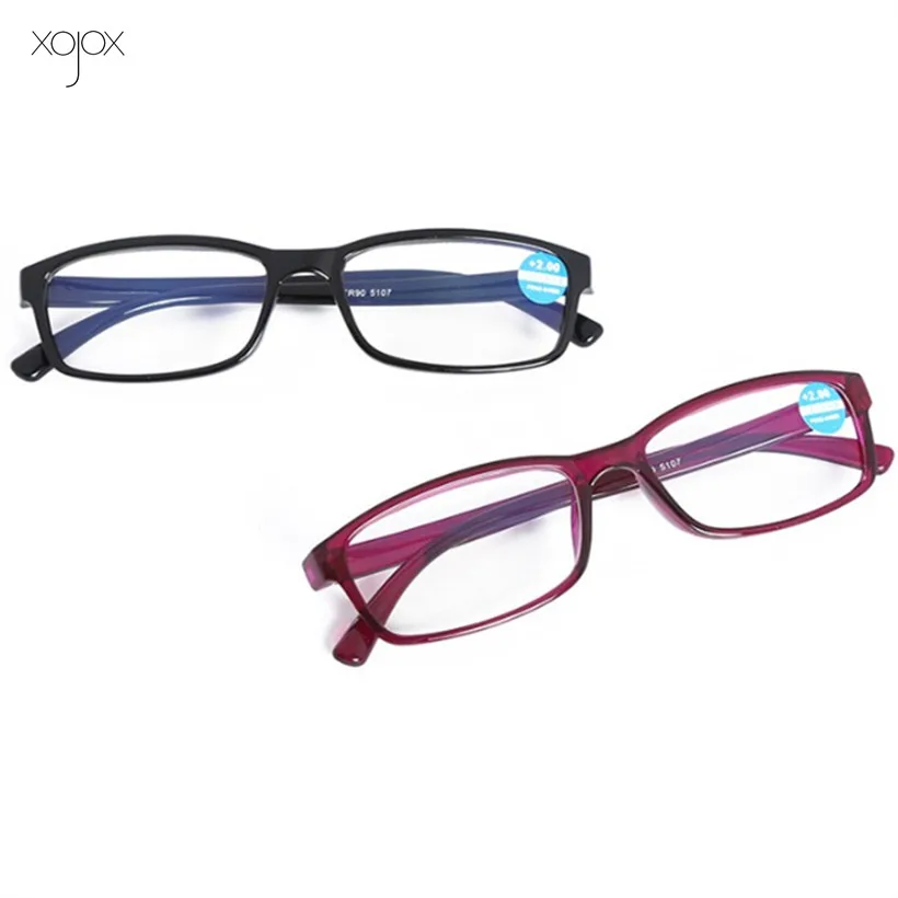 

XojoX Reteo Square Blue Film Presbyopic Glasses Frame Male Female New Design TR90 Resin Reading Eyeglasses +1 1.5 2 2.5 3 3.5 4