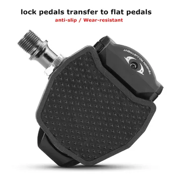 

Bicycle Pedals Cover Case Self-locking pedals transfer to flat pedals for Shimano SPD/KEO LOOK Road bike cleats adaptor
