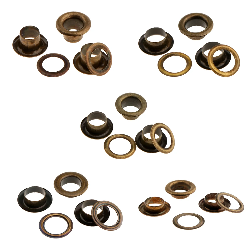 50Pcs Metal Eyelets with Washers Leathercraft Accessories for Clothing Decor Crafts