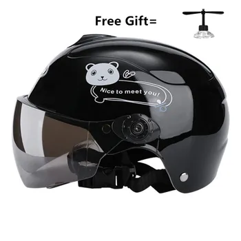 

kids Motorcycle Scooter Open Face Half Helmet Electric Bicycle Riding Helmet Unisex Breathable Sunscreen Summer Helmet 1-8 olds