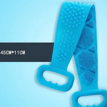 

Silicone Brushes Bath Towels Back Mud Peeling Massage Shower Extended Scrubber Skin Clean Shower Brushes