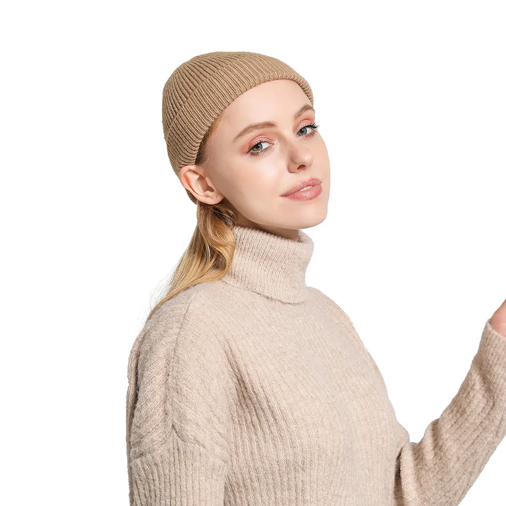 Gorro мешковатая теплая вязаная крючком Зимняя шерстяная вязаная Лыжная шапка с черепом громоздкая шапка женская шапка шапки зимние шапки для женщин