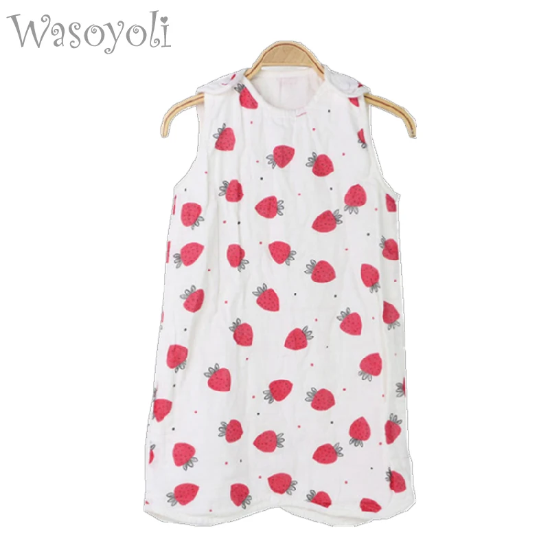 

Wasoyoli Baby Sleeping Bag 4 Layers Muslin Cotton 0-6 Years Sleeveless Toddler Baby Girls Boys Blanket Sleepers Baby Bedding