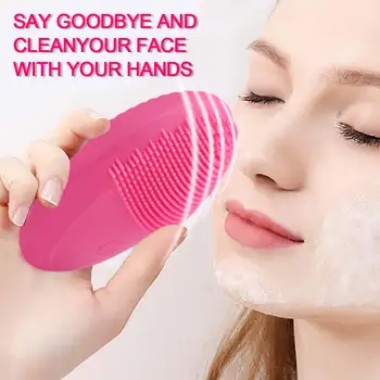 

USB Face Cleansing Brush Electric Facial Massager Sonic Vibration Face Cleaner Waterproof Face Scrub Washing Brush Skin Care