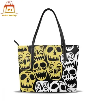 

Skull Design Handbag Skull Design Top-handle Bags Large Woman Leather Tote Bag University Women Handbags