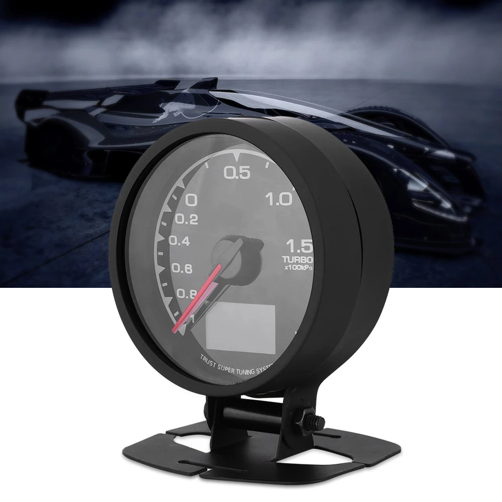 7 цветов светодиодный цифровой дисплей turbo Boost Gauge Meter входит Датчик Держатель датчика и провода универсальный для 12 В гоночного автомобиля
