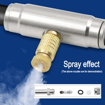 

Fog Cooling Atomizing Nozzle 6mm Low Pressure Atomizing Cooling Humidifying Nozzle Spray Head Sprinkler Spray Base 0.15-0.8mm