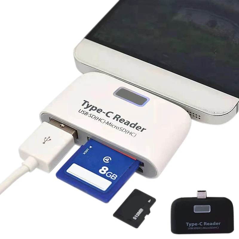Новый многофункциональный Usb 3 1 адаптер для карт памяти type C c Tf Sd Otg карта Reade|Карты