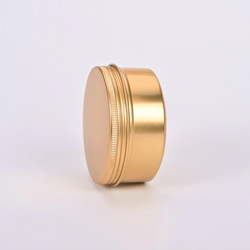 

10pcs 50/60g Mini Empty Refillable Bottles Aluminum Tin Cans Box Gold Cream Jar Pot Case Screw Thread Lid Lip Balm Container