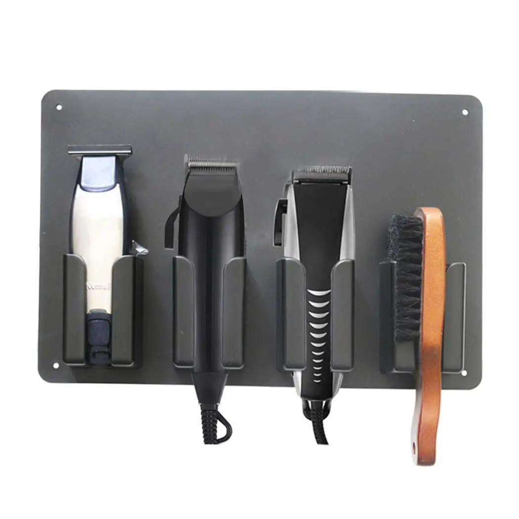 

Durable Practical Four Grids Screw Embedded Electric Barber Shop, Home Hair Cutter Appliances Stand Holder