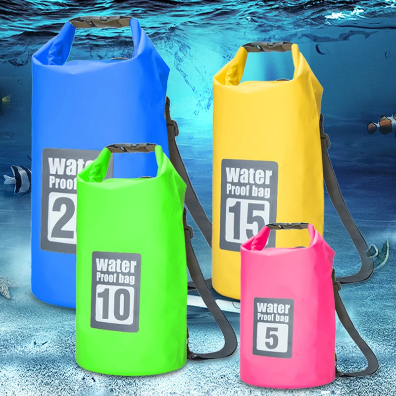 

5L/15L/30L PVC Waterproof Bags Storage Dry Bag For Canoe Kayak Rafting Outdoor Sport Swimming Bags Travel Kit Sack Backpack