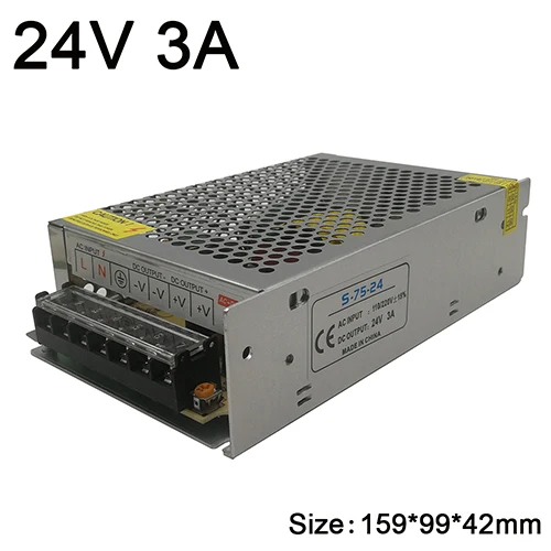 24V освещение Трансформатор AC110V 220V постоянного тока до DC24V 1A 2A 3A 5A 6.5A 8.5A 10A 15A 16.5A 21A 30A переключение Питание Мощность конвертер - Цвет: 24V 3A