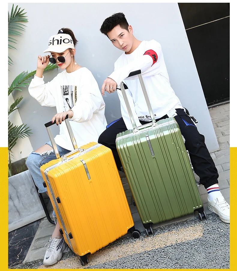 New Aluminium alloy Drawbar Luggage Hardside Rolling Trolley Luggage Suitcase 20'' Carry on Luggage 22''24''26'' Checked Luggage