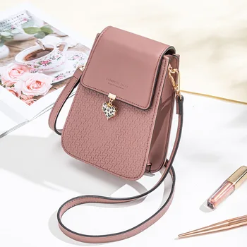 

The new ladies mobile phone bag Korean version of the love pendant zipper stereotypes vertical one-shoulder diagonal bag