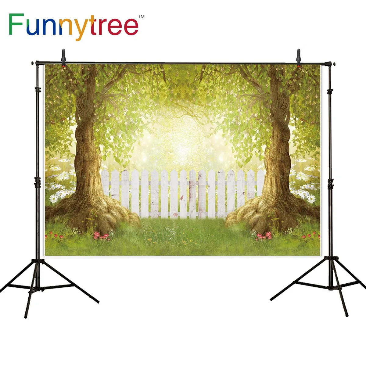 Фон Funnytree для фотосъемки с изображением весеннего леса пасхального цветка