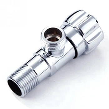 

Electroplating 201 Stainless Steel Angle Valve Copper Thick Cold Water Heater Water Stop Valve Triple-Cornered Valve