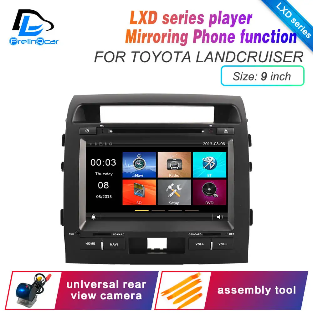 Android 9,0 4G Lte мультимедийный dvd-плеер для TOYOTA Land Cruiser- лет подголовник монитор Радио Стерео навигационная система - Цвет: LXD 9  land cruiser