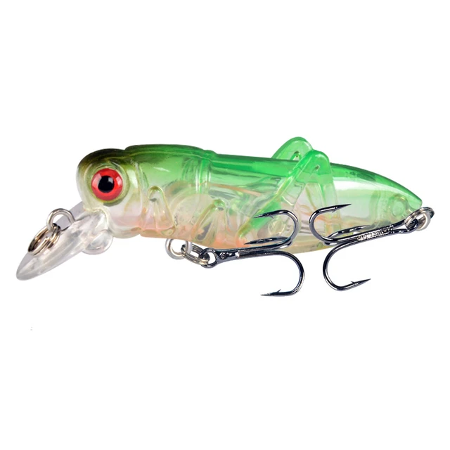 1Pcs Grasshopper Baits Fishing Lures 5.5cm 3.5g Flying Bionic