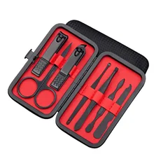 7 шт. Набор для стрижки ногтей набор для красоты ногтей черный маникюрный инструмент кусачки для ногтей плоскогубцы подарок