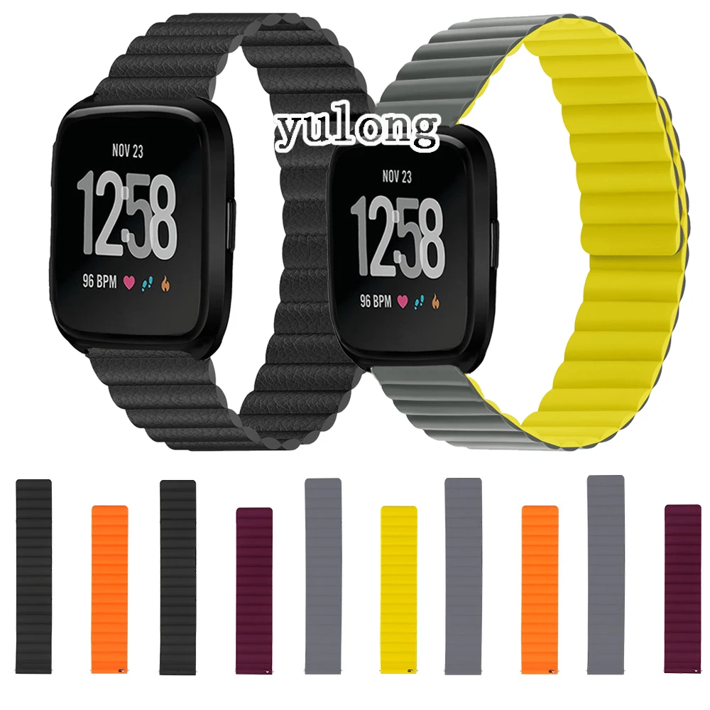 

Silicone Strap Band For Fitbit Versa Lite 2 Magnetic Loop Watchband