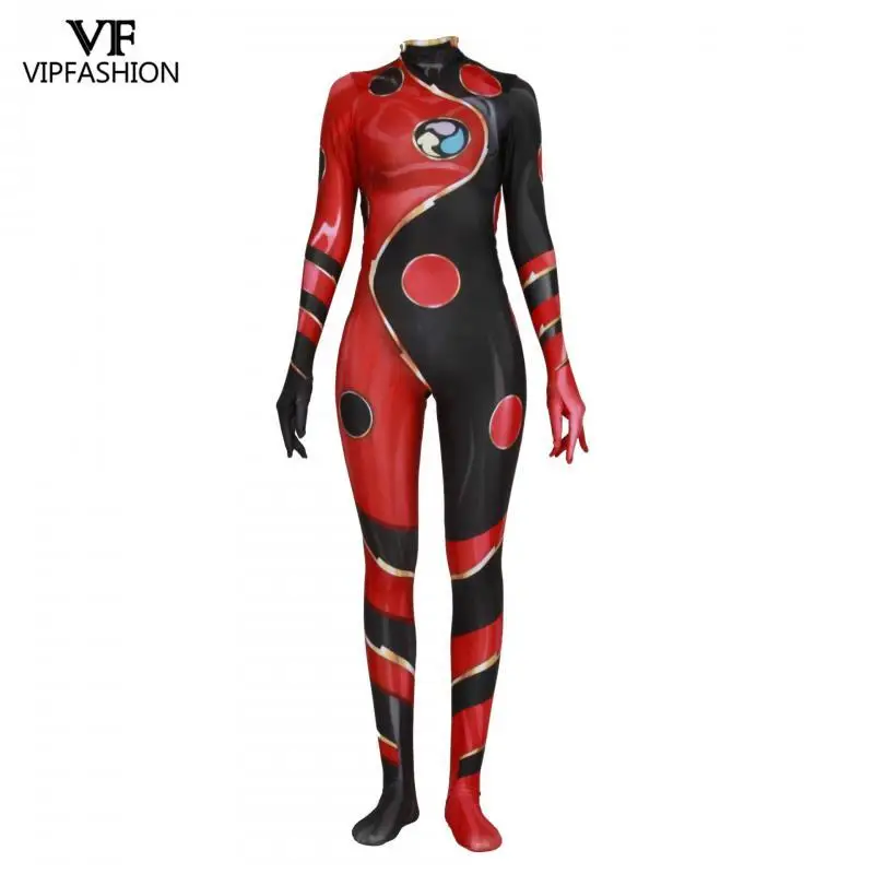 VIP мода для взрослых лайкра божья коровка костюм косплей 3D принт Zentai Комбинезоны Боди Хэллоуин вечерние для женщин