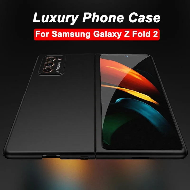 Ультратонкий чехол для Samsung Galaxy Z Fold 2 роскошный однотонный телефона жесткий