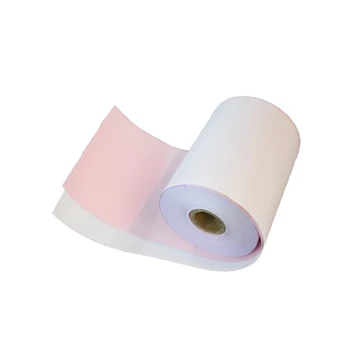 

China factory direct produce 2 layer 75*60 multiply carbonless paper ncr roll