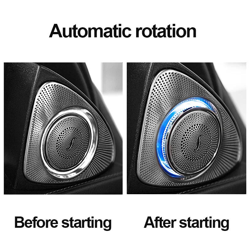 3D Rotation Glow Tweeter Speaker For Mercedes Benz