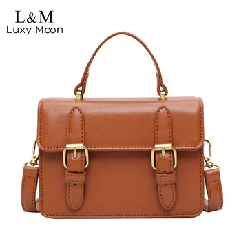 

Vintage PU Leather Crossbody Bag Women Messenger Bags Mini Handbag Female Shoulder Bags Retro Girl Small Phone Bag Brown XA802H