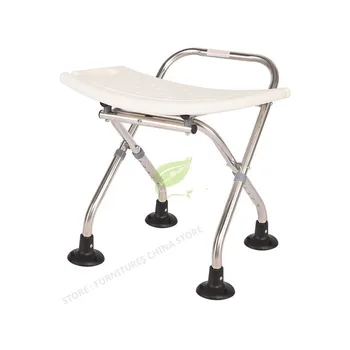 

Toilet Chair For Elderly Shower Walkers Step Stainless Steel Foldable Adjustable Height Non-slip