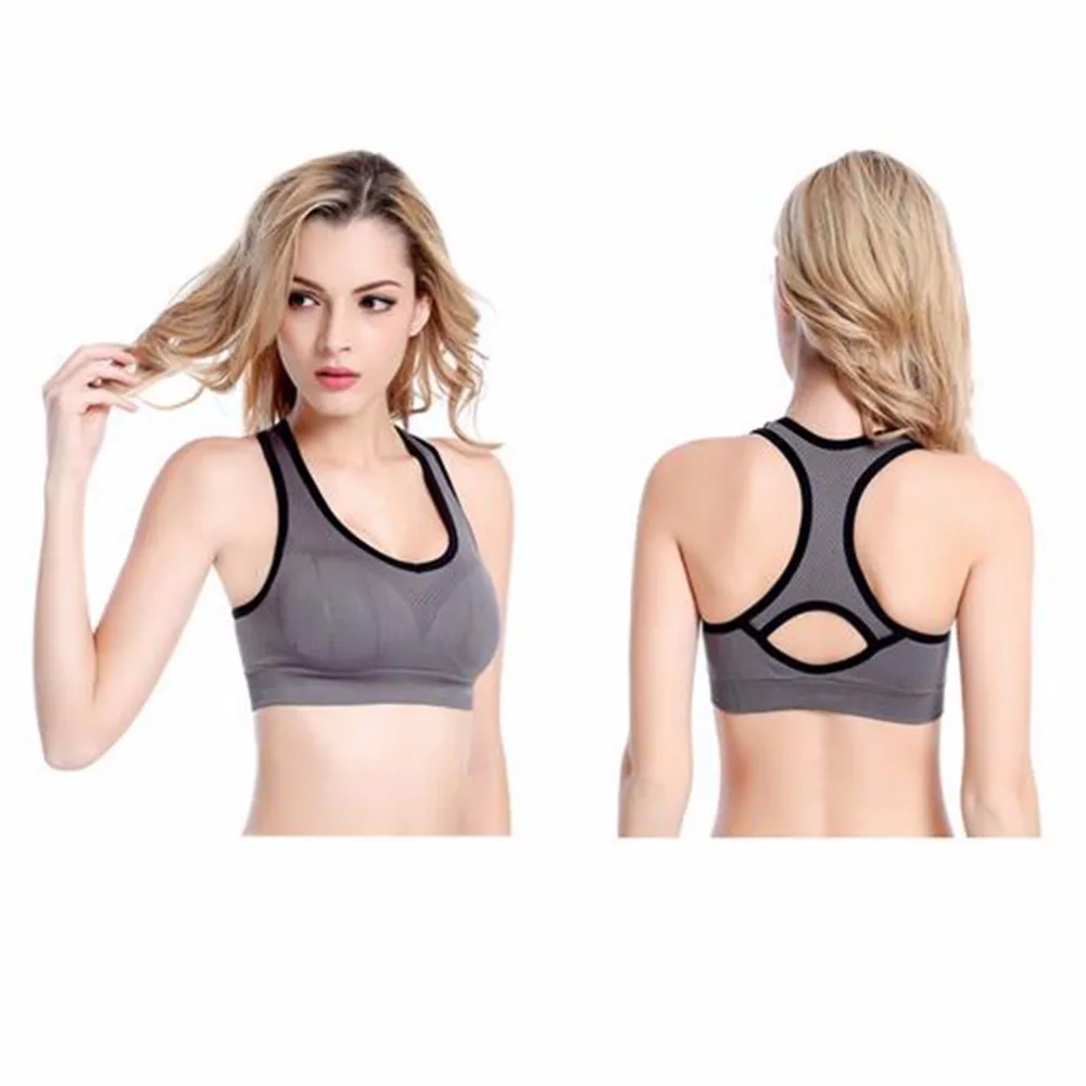 Female Shock Absorbing Quick Fast Dry Gym Fitness Running Sports Bra No Rims Full Cup Athletic Vest Underwear Best Price