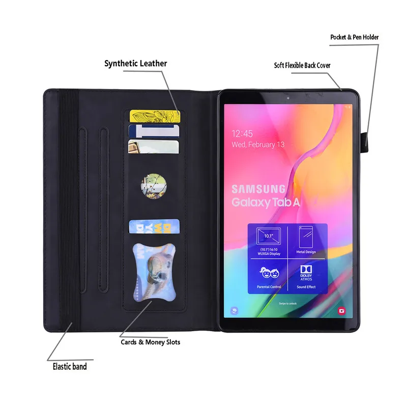 Case For Samusng Galaxy Tab A7 Lite 8.7 2021 SM-T220 SM-T225 Leather TPU Cover Folio Book Cover For Tab A7 Case 10.4 SM-T500_voghion.com