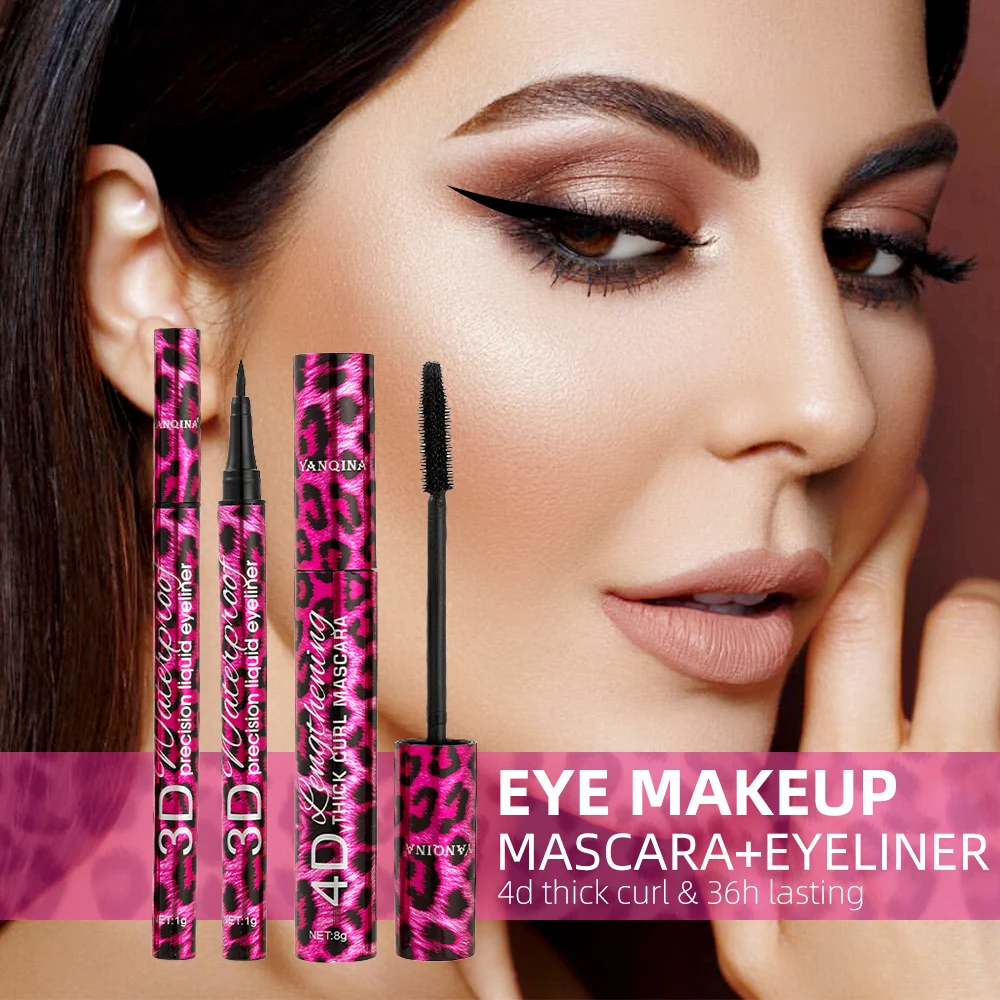 4D Fiber Professional Mascara Long Eyelash Silicone Brush Curving Lengthening Waterproof Longlasting Makeup Eye Cosmetic |