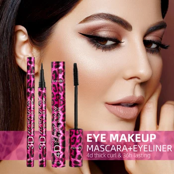 

4D Fiber Professional Mascara Long Eyelash Silicone Brush Curving Lengthening Mascara Waterproof Longlasting Makeup Eye Cosmetic