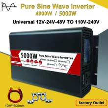 Reine Sinus-wechselrichter 12v 220v 4000W 5000W DC 12V 24V 48V Zu AC 220V Konverter Solar Auto Power Inverter Transformator LED