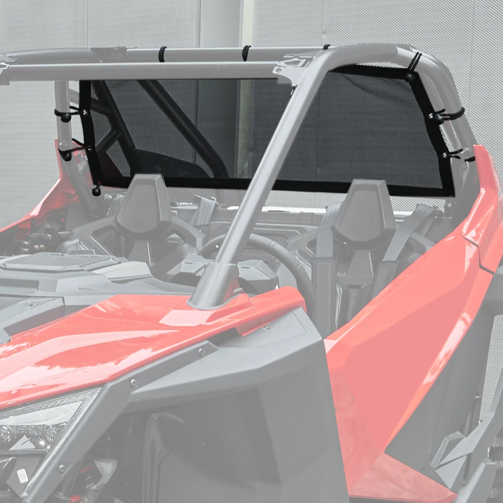 KEMIMOTO RZR for Polaris RZR PRO XP / XP 4 2020 2021 Black Summer Rear Window Shade Net Nylon UV-Resistant 2/4 Seats