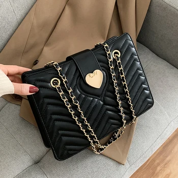 

Lattice Large Tote bag 2020 Fashion New High quality PU Leather Women's Designer Handbag Chain Shoulder Messenger Bag Travel Bag