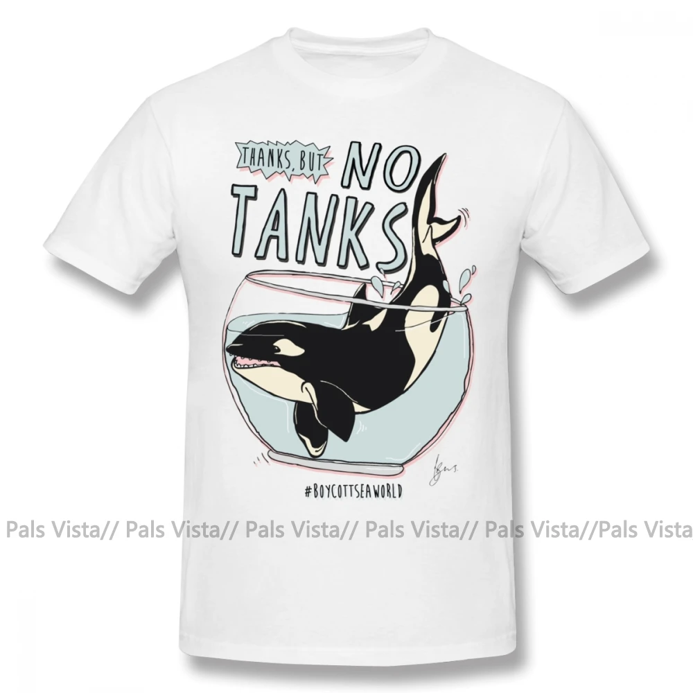 Orca, футболка, Seaworld, футболка, 100 хлопок, Мужская футболка, забавная, базовая, большие размеры, с графикой, с коротким рукавом, футболка - Цвет: Белый