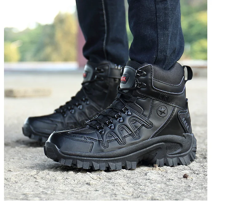 Brand Men's Boots Military boot Tactical Big Size Army Male Shoes Safety Combat Mens Chukka Ankle Bot Motocycle Boots (20)