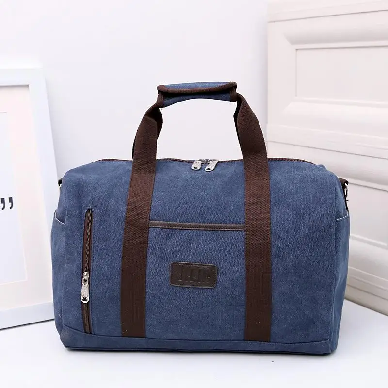 Canvas Large Capacity Travel Bags Women Storage Bag Female Messenger Bag Mujer Duffle Bag Hand Carry Bag Maleta Deportiva Hombre - Цвет: Blue