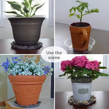 

Garden Drip Tray Plant Saucer Round Base Clear Container Flower Indoor