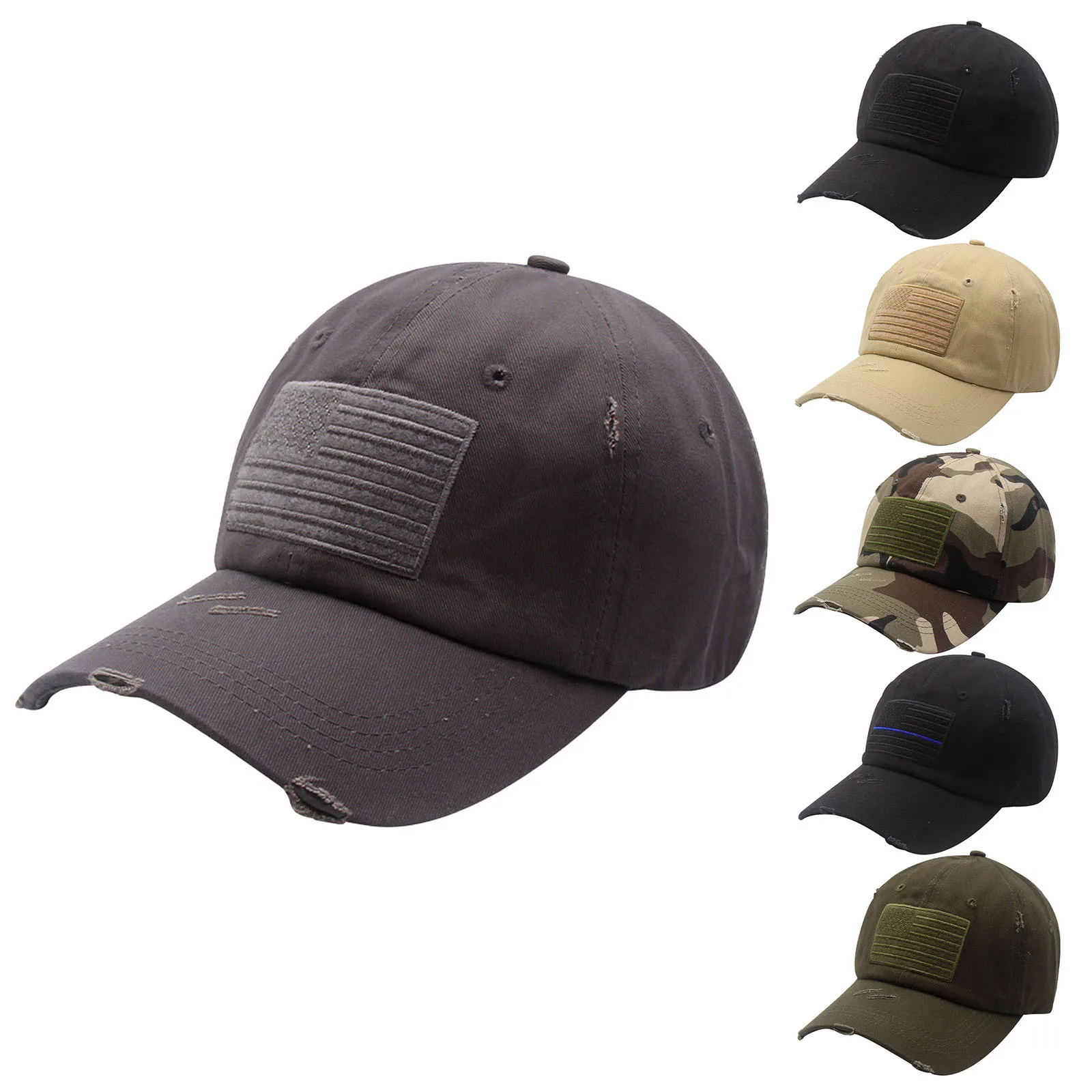 Baseball Cap Flag Multicam Black Hat Camouflage Military Army Outdoor For Men Tactical Adjustable Visor Sun | Аксессуары для