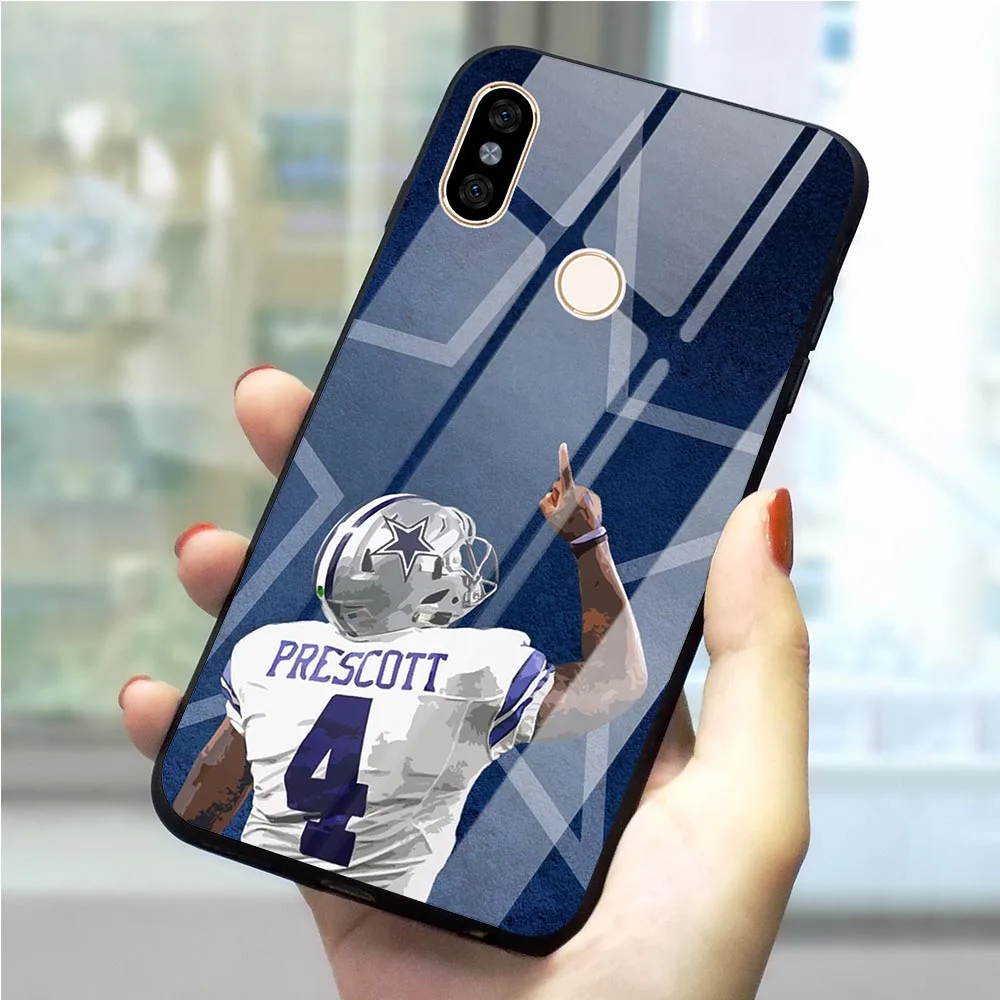 

Dallas Cowboys Phone Case For Redmi Note6 6Pro Tempered Glass Cover Mi A1 A2 8 Lite 9 Poco F1 4X 6A Note5/6/7 Pro